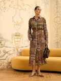 Сукня-міді кольору хакі з принтом 73469, фото 2