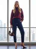 Спортивні штани темно-синього кольору 78203, фото 2