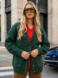 Короткий кардиган на ґудзиках зелений 77962, фото 5